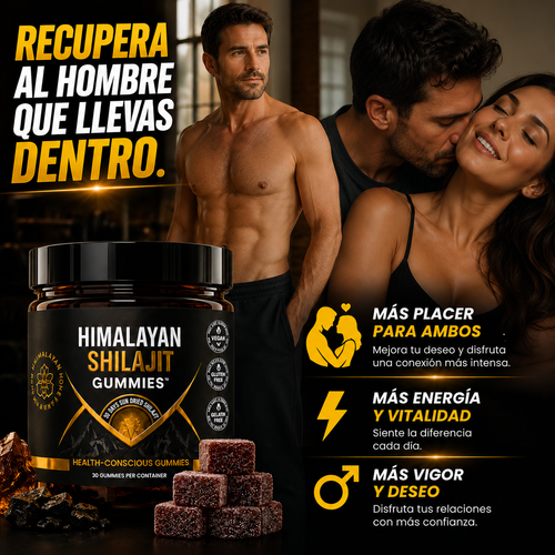 Shilajit Puro del Himalaya. Fuente de vitalidad, energía y vigor natural en cada gominola