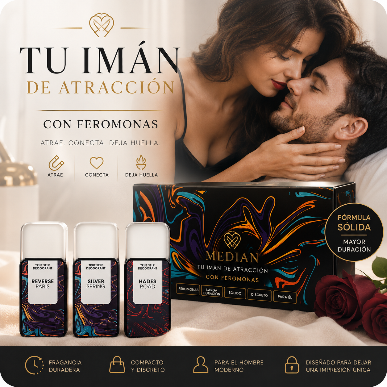 Juego de 3 Perfumes Sólidos con Feromonas
